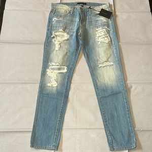 Flying monkey L9950 patched stripe boyfriend Jean railway 25 size 25